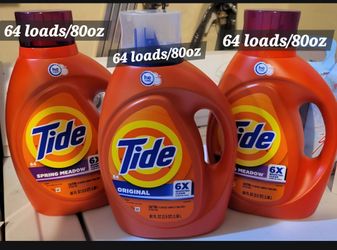 Bundle: 3 TIDE  (64 LOADS/80oz) FOR $30/$30 POR LOS 3