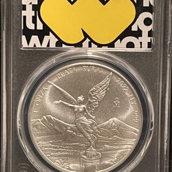2022 Mexico Libertad • Very Rare Whatnot Exclusive Limited Edition Slab Label • 1 oz Pure Silver (.999 Fine) Mexican Coin • Graded PCGS MS70