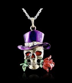 Retro Grateful Dead Bling Necklace