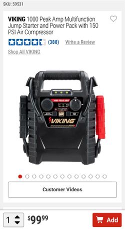 1000 peak jump starter