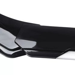 Brand New 5PCS UNIVERSAL GLOSSY BLACK / WHITE FRONT BUMPER LIP SPLITTER KIT