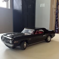 Lego Chevrolet Camaro Z28, black and grey detail, red interior, already built