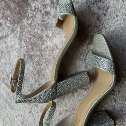 I.N.C Grey Sparkly Heels Size 9