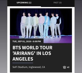 BTS World Tour 'Arirang' LA Tickets x2