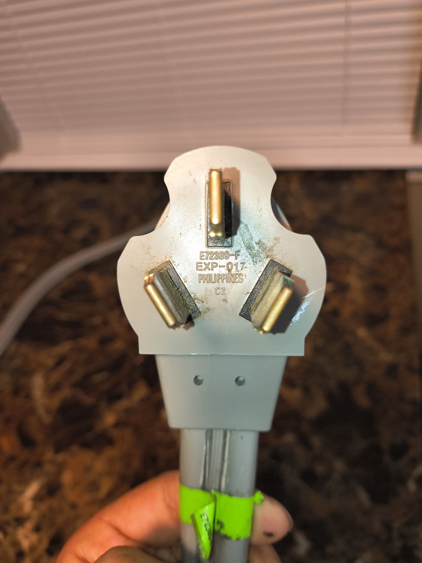 3 prong dryer power wire