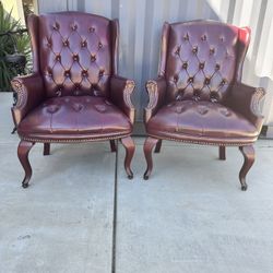 Tufted Wingback Chairs