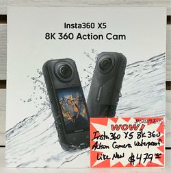 Insta360 X5 8K 360 Action Camera Waterproof Like New