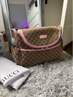 New Pink GG diaper bag