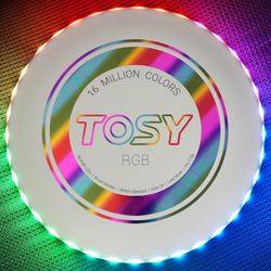 TOSY Flying Disk- 108 RGB LED - New without box .