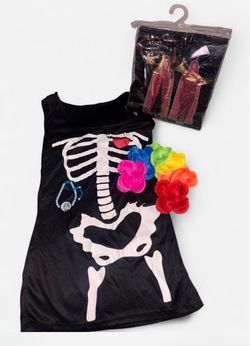 Día de los Muertos Black skeleton shirt/dress