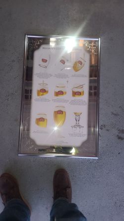 Stella Artois Belgium 9 Step Pouring Ritual Beer Bar Mirror 33x21