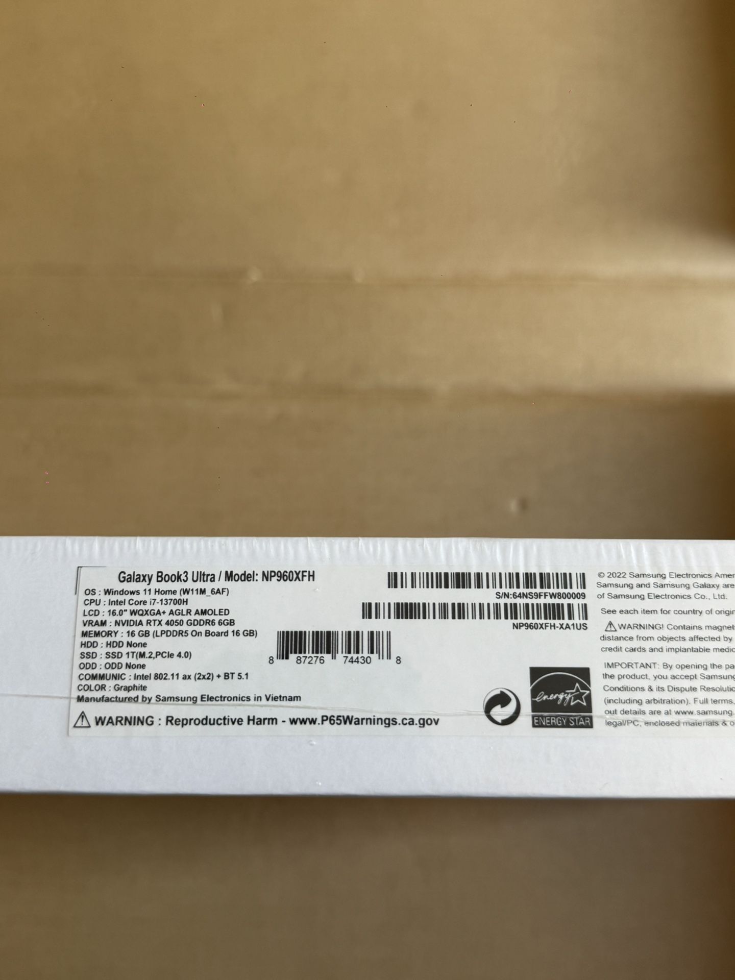 Brand New Samsung Galaxy Book3 Ultra 16 (1TB SSD, Intel Core i7 13th Gen 5.00 GHz Rtx 4050