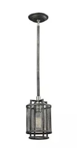 Home Decorators Collection 1- Light Black Outdoor Pendant