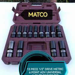 matco 1/2 Metric Swivel Impact Socket Set $280 Firm
