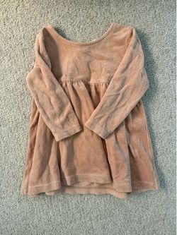 Quincy Mae tan velvet dress 2-3yr.
