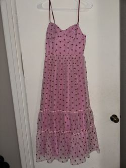 Pink heart tulle corset dress Betsey Johnson