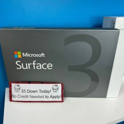 New-Microsoft Surface 3-Laptop - Pay $1 To Take It Home Today and pay the rest later.