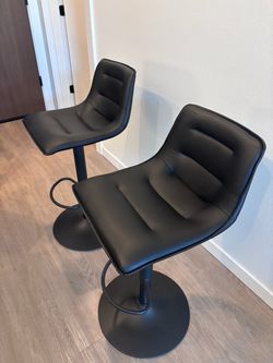 Faux Leather Adjustable Barstools