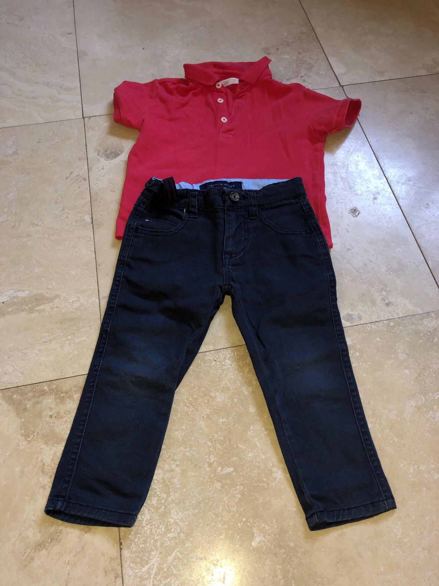 Boys pants and polo shirt size 2T Tommy Hilfiger pant