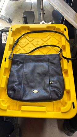 Coach Black Pebbled Leather Shoulder Bag