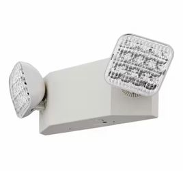 Integrated LED White Emergency Light Fixture with Battery