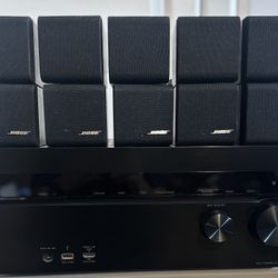 Sony STR-DN1040  Receiver And  Bose Cube Speakers