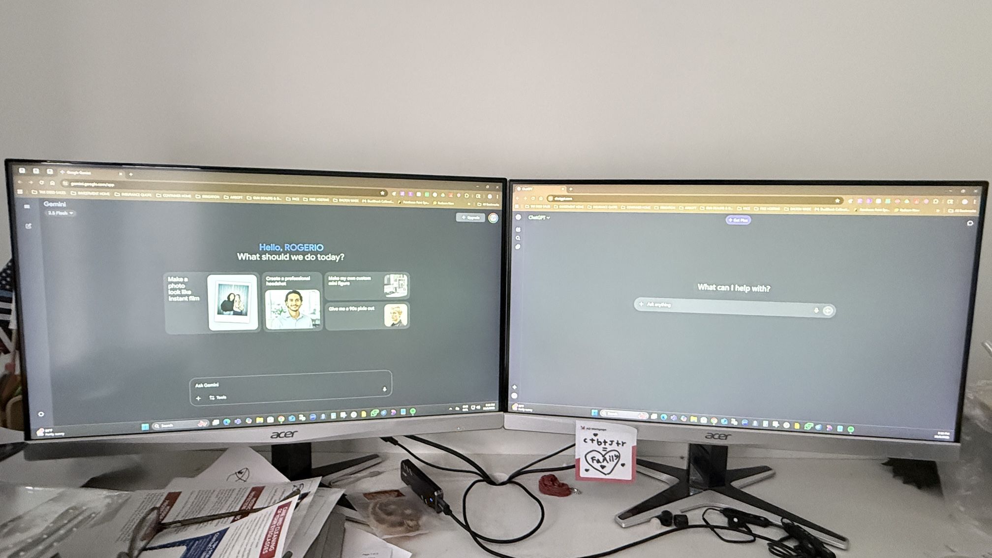 2x Monitors Acer 1080p Led