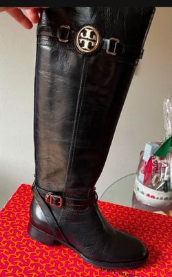 New 6.5 Tory Burch Leather Knee-High Riding Boot  ONLY  $150 🎈