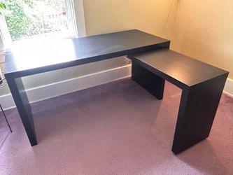 Black L-Shaped Desk