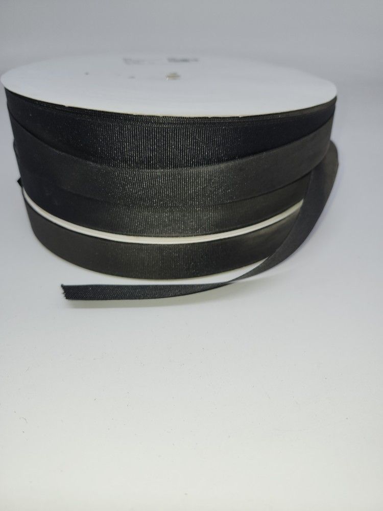 Berwick Offray 7/8" Grosgain Ribbon,Black 100yds