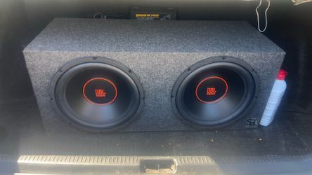 Two 12” JBL Subwoofer, sub box and Cerwin Vega Amp