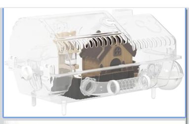 Transparent Villa-Style Hamster or Rat Cage 21.5" L x 11.8" W x 12.6" H - Brand New in Box