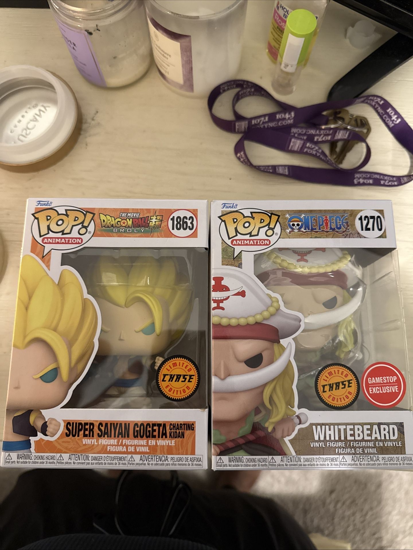 Pop (DBS Broly) Gogeta Ssj (chase) & Pop (One Piece) White Beard (Chase)