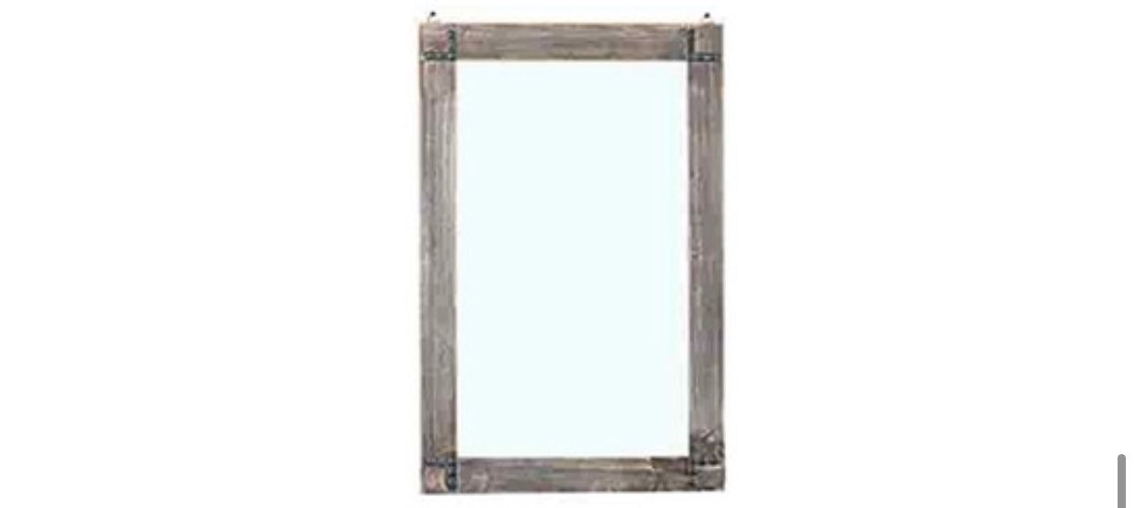 Womio Rustic Bathroom Mirrors for Wall,24 x 36" Wood Frame Hanging Decorative Wall Mirror Vanity Mirror Makeup Mirror Brand: Womio Color: Rustic White