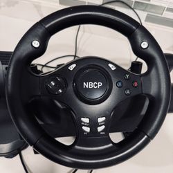 Gaming racing wheel 270 degree driving force vibration for racing games PC