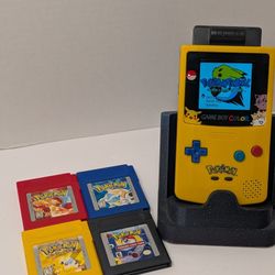 Pikachu Gameboy Color IPS Backlit w/ New Speaker Trades OK
