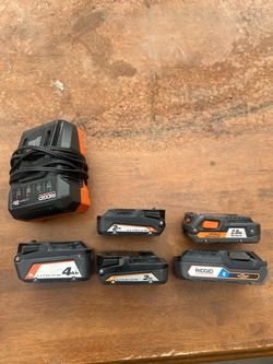 Ridgid Batteries and Charger