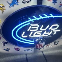 Bud Light NFL 32 teams Neon Sign 6ft