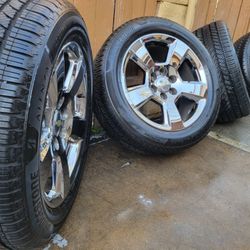 Ltz 20 Oem Wheels Tires 275 50r20 Bridgestone Like New 90% Tread 6x139.7 6x5.5 Silverado Sierra Tahoe Suburban Yukon Avalanche Denali 900$
