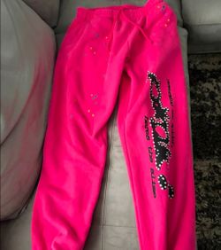 Pink Sp5der Hoodie and Sweatpants set