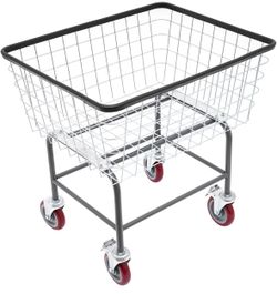 Laundry Cart,Steel Wire Laundry Cart With Wheels For Sale $28.00 50%+ OFF Retail $56.99 NEW IN BOX