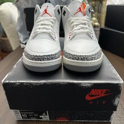 Nike Air Jordan 3 White Cement Reimagined Size 10 Men’s Brand New
