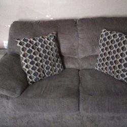 Couch, Loveseat, 50 Inch TV Stand, 2 End Glass Tables