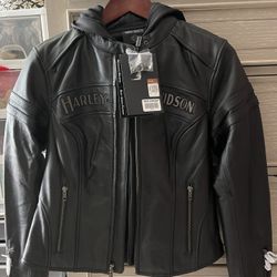 Woman Leather Jacket Size Small And include The Black  Hoodie 