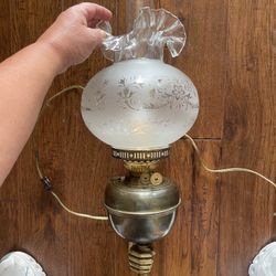 Antique Art Deco Torch Bearer Sconce Lamps