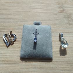 14k And 10k Diamond Gold Pendant Lot