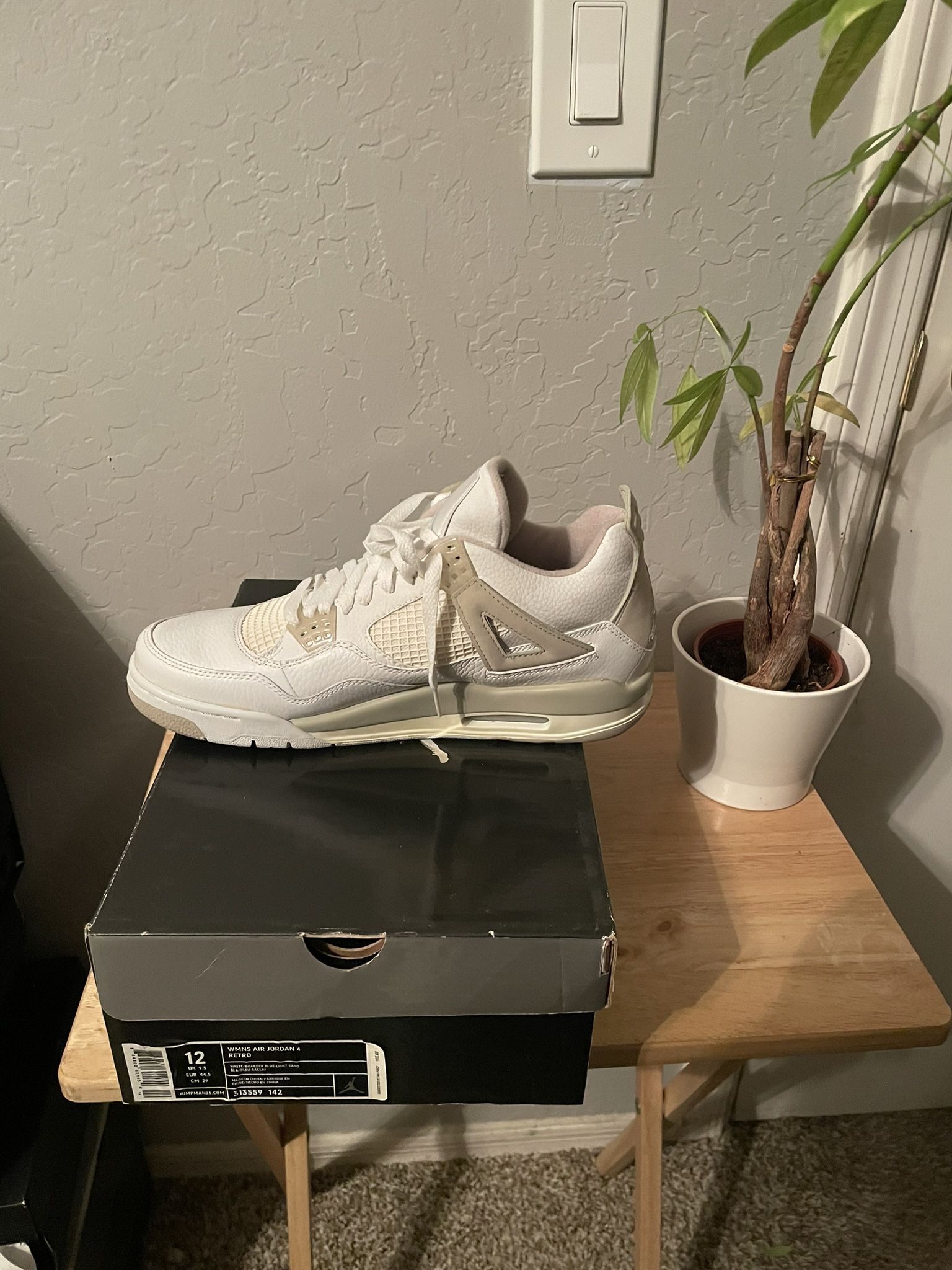 Nike Air Jordan 4 Retro Sand Linen 313559-142 Women's Size 12 New DS!!