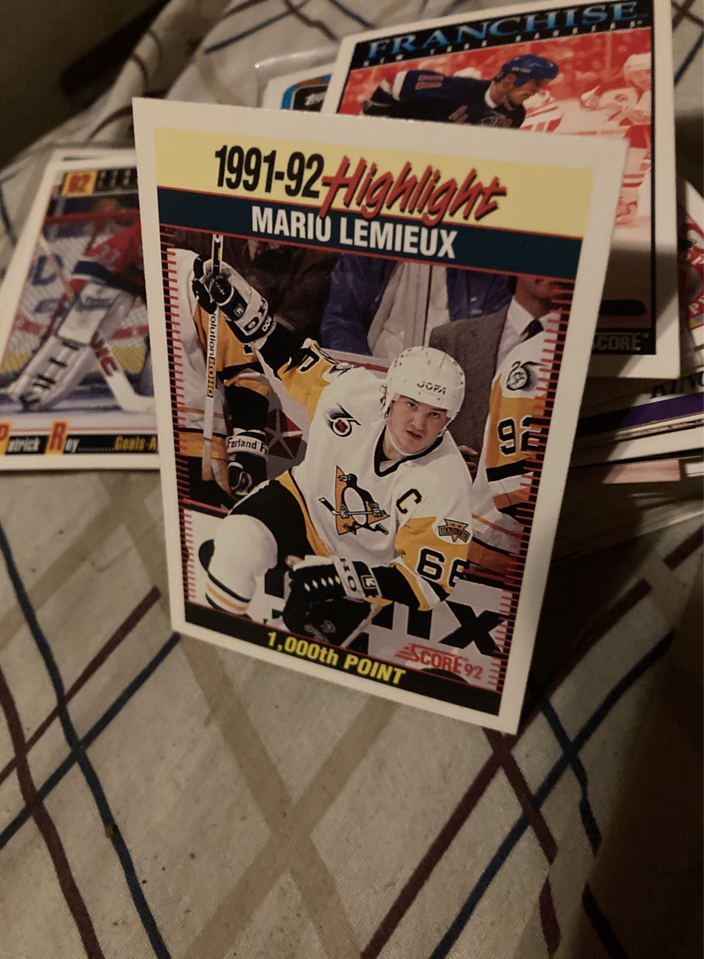 Mario Lemieux Rookie 1000, Point Card