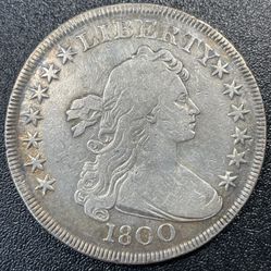 1800 Draped Bust US Silver Dollar $1