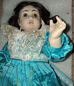 Vintage Collectible All Porcelain Doll